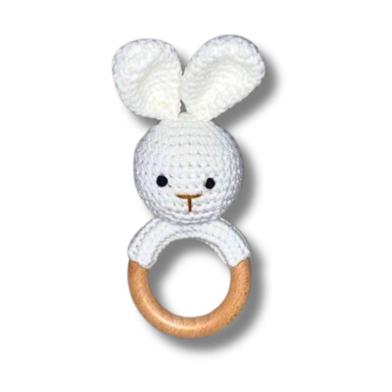 Amigurumi Crochet Rattles - White Bunny
