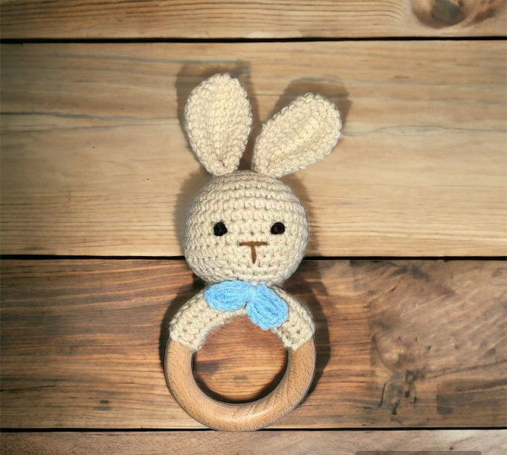Amigurumi Crochet Rattles - Blue Bunny