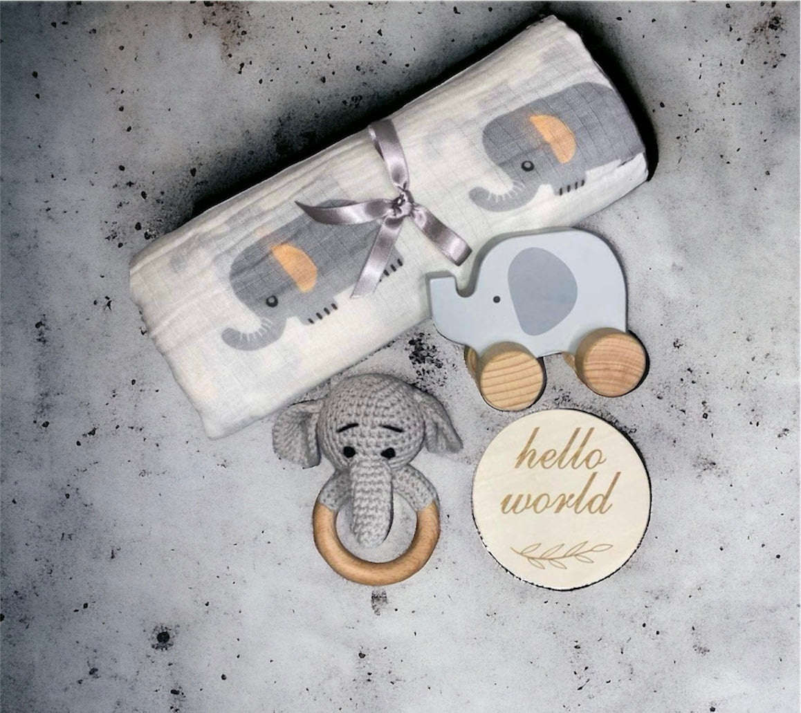 Muslin Swaddles - Elephant