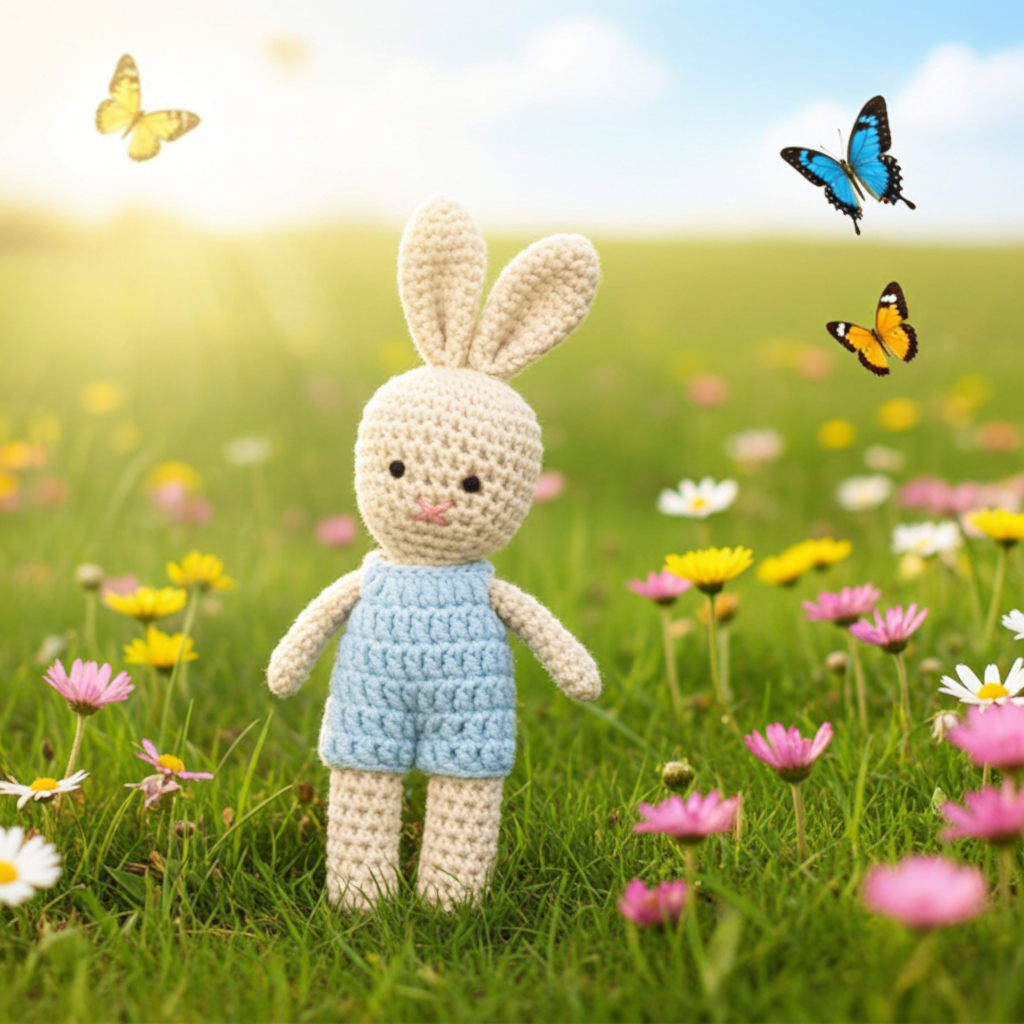 Amigurumi Crochet Dolls - Blue Bunny
