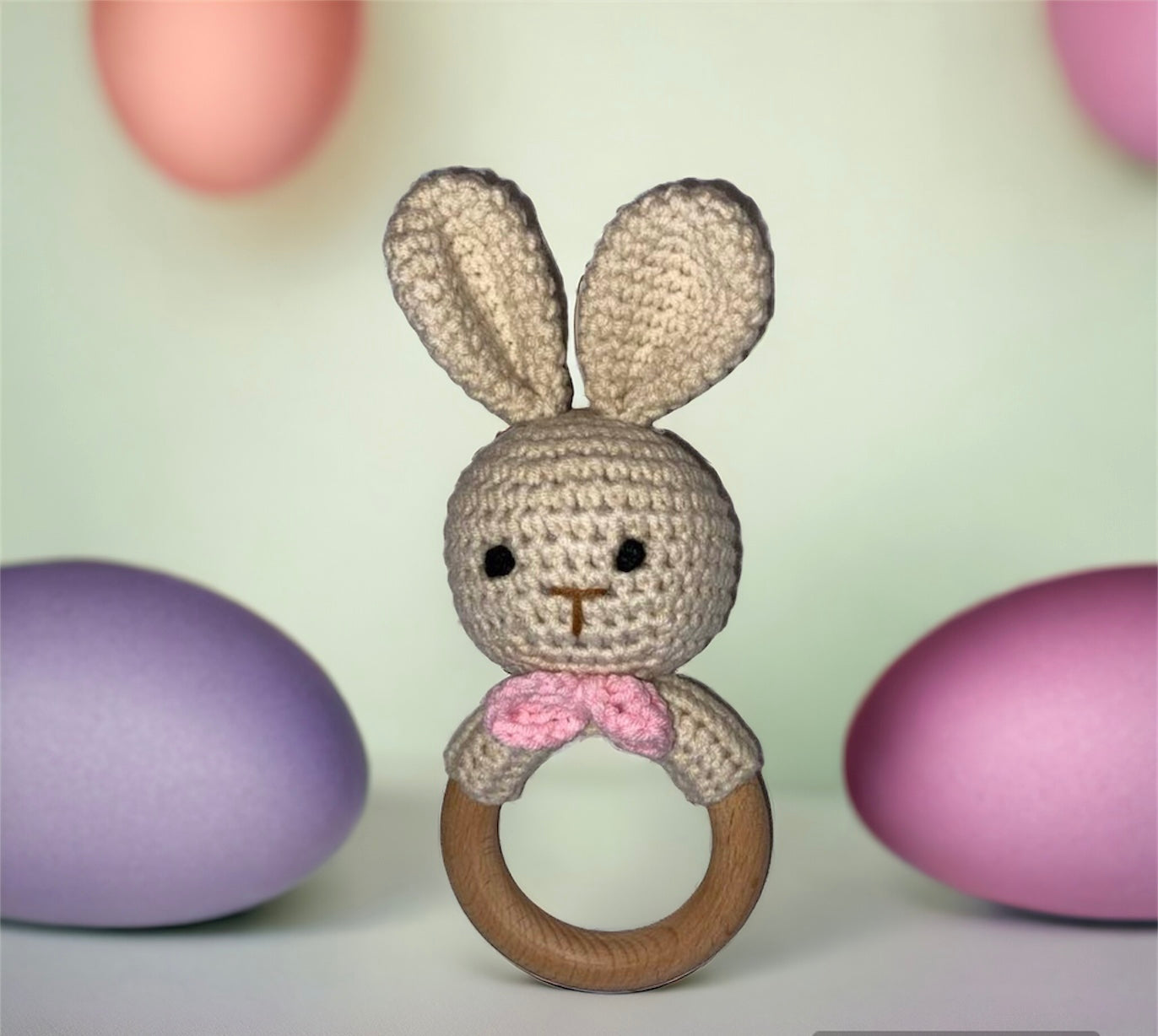Amigurumi Crochet Rattles - Pink Bunny