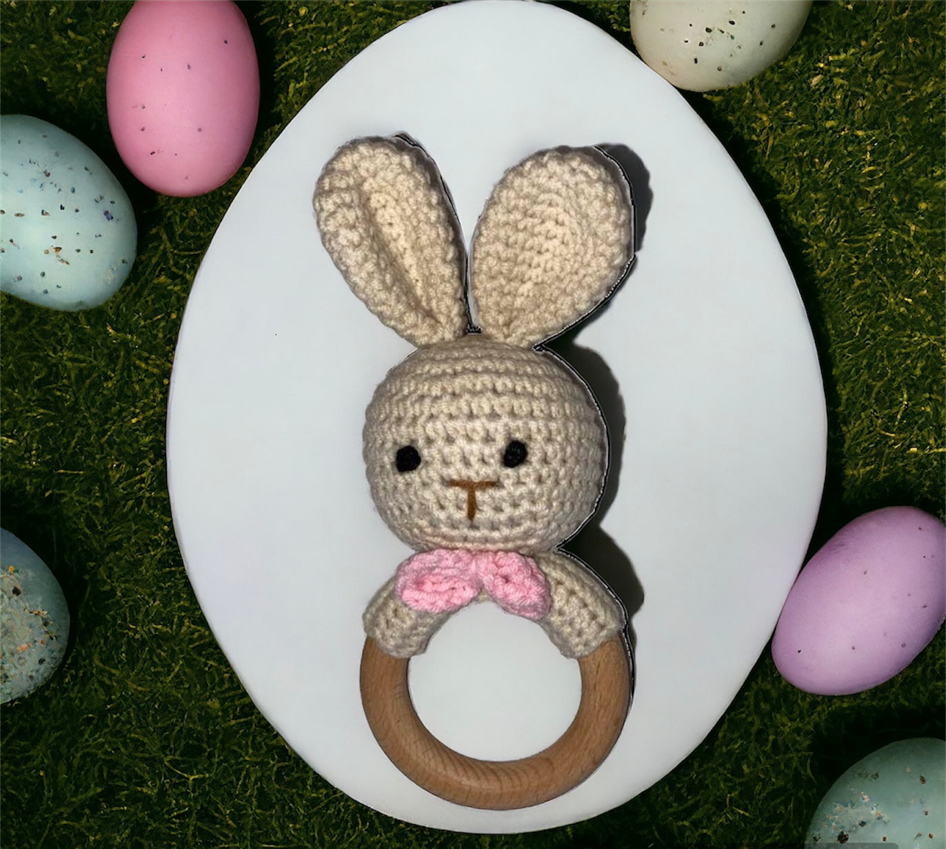 Amigurumi Crochet Rattles - Pink Bunny