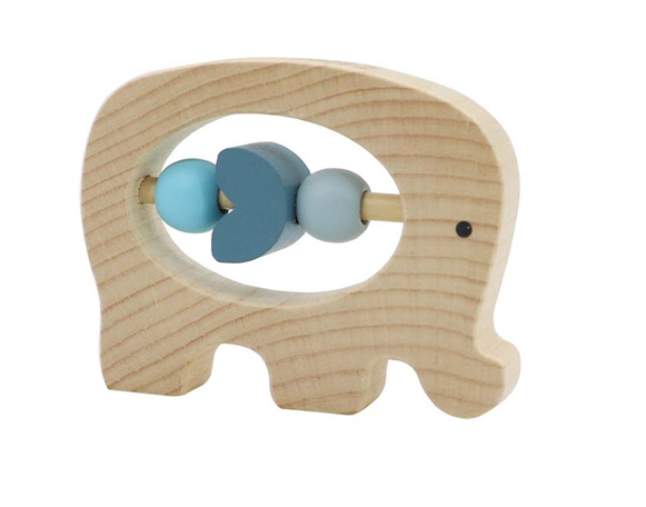 Wooden Rattle - Elephant