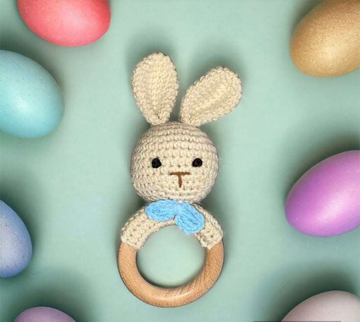 Amigurumi Crochet Rattles - Blue Bunny