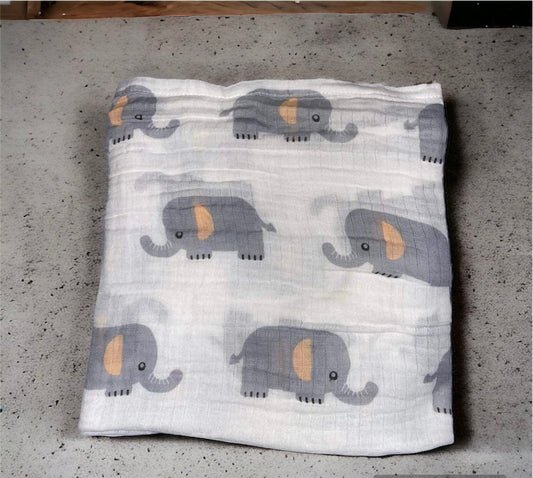 Muslin Swaddles - Elephant