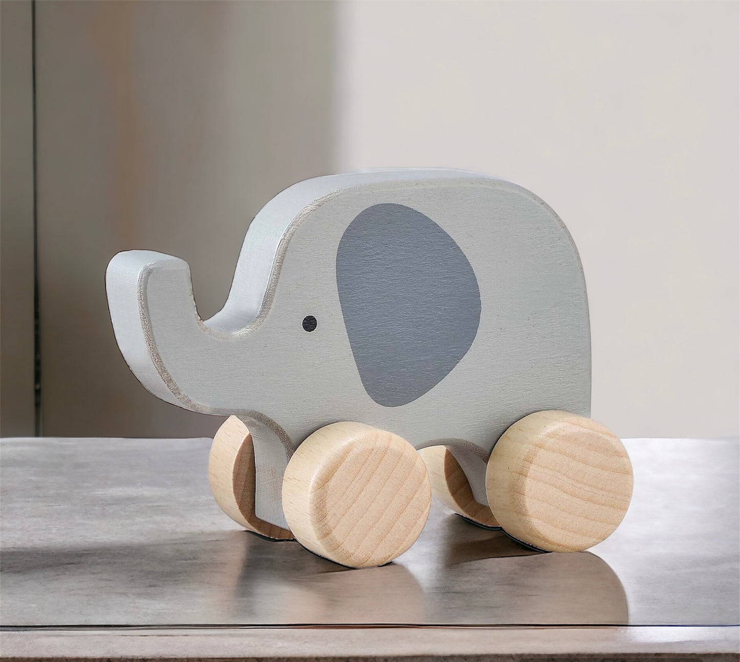 Wooden Push Toy - Elephant