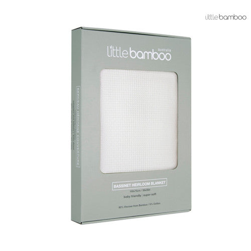Little Bamboo Heirloom Baby Blanket   Bassinet 100 cm x 75 cm