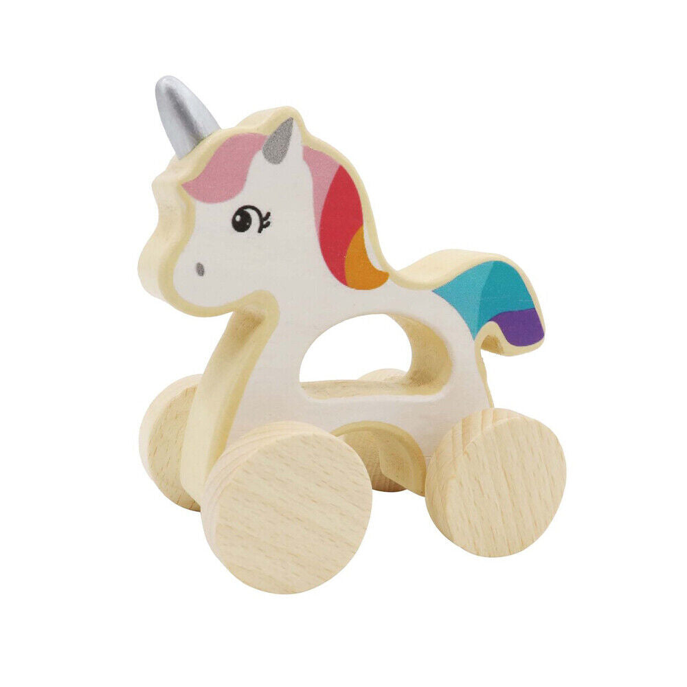 Wooden Push Toy - Unicorn